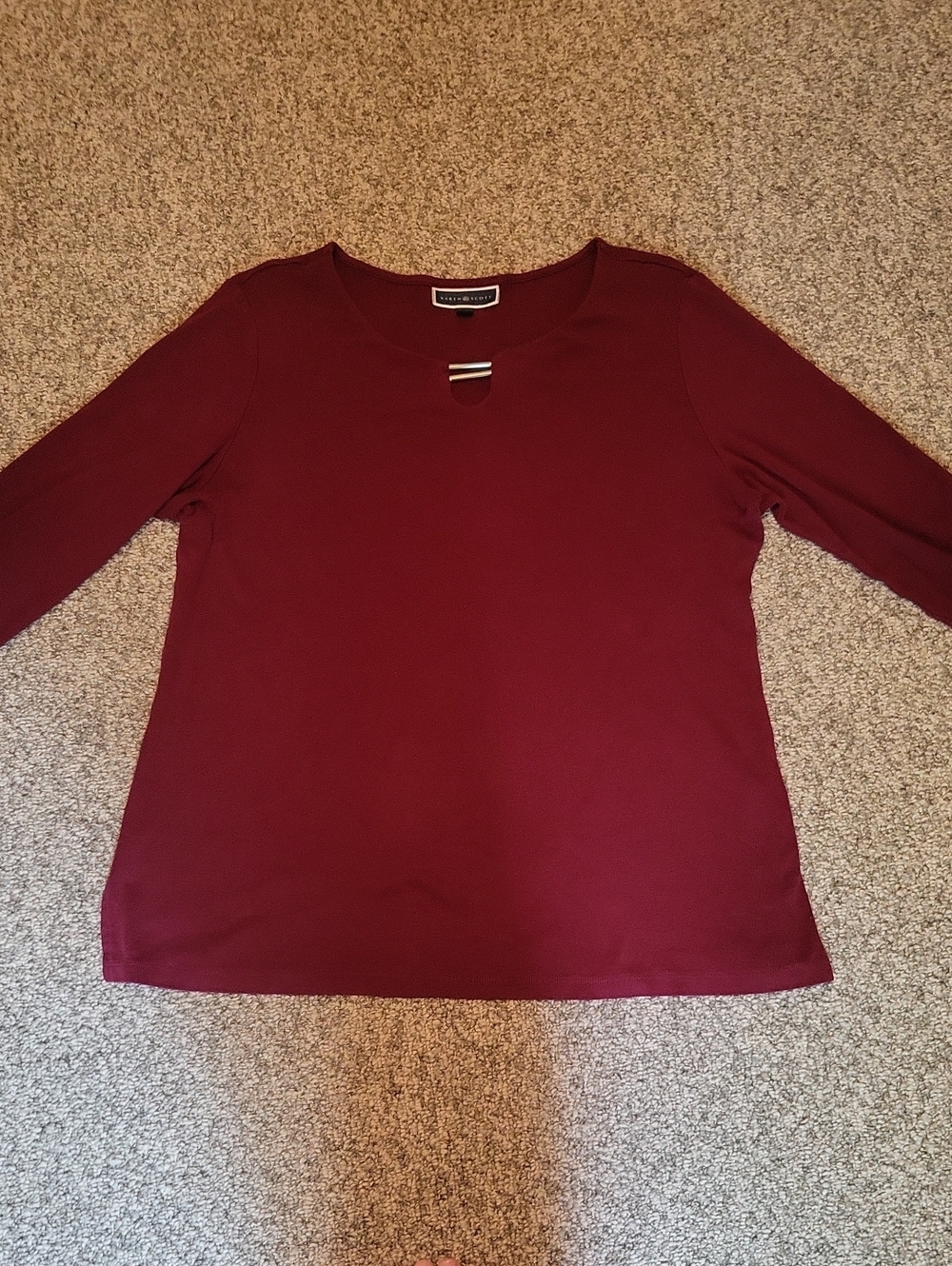 Womens Karen Scott Mid Sleeve Top